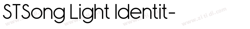 STSong Light Identit字体转换